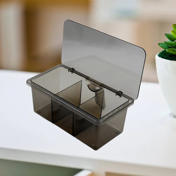 0149 SEASONING BOX, PORTABLE DURABLE 3 DIVIDED SECTIONS WITH LID SPICE BOX SERVING SET, FOR BARS, RESTAURANTS COFFEE SHOPS, HOTELS - Image 4