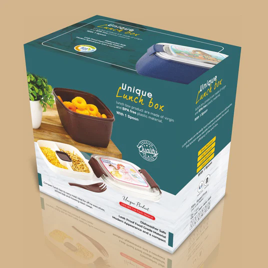 5941 UNIQUE LUNCH BOX REUSABLE FREEZER SAFE FOOD CONTAINERS WITH SPOON FOR ADULTS AND KIDS, BPA FREE PLASTIC MATERIAL - Image 6
