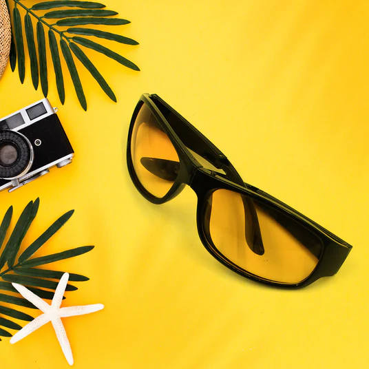 7726 PROTECT SUNGLASSES | CLEAR VISION GLASSES FOR DRIVING CAR & BIKE RIDING YELLOW/BLACK GLASSES FOR MEN AND WOMEN - Image 5