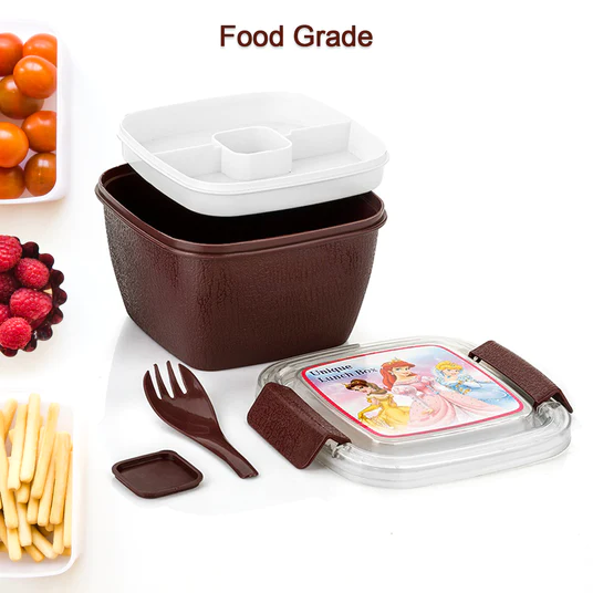 5941 UNIQUE LUNCH BOX REUSABLE FREEZER SAFE FOOD CONTAINERS WITH SPOON FOR ADULTS AND KIDS, BPA FREE PLASTIC MATERIAL - Image 5