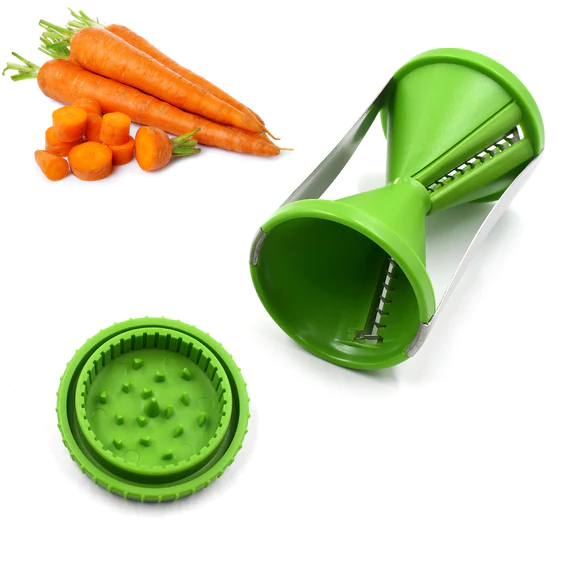 1852A PORTABLE SPIRALIZER VEGETABLE SLICER HANDHELD SPIRALIZER PEELER STAINLESS STEEL SPIRAL SLICER FOR SALAD VEGETABLES FRUIT SLICER - Image 7