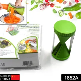 1852A PORTABLE SPIRALIZER VEGETABLE SLICER HANDHELD SPIRALIZER PEELER STAINLESS STEEL SPIRAL SLICER FOR SALAD VEGETABLES FRUIT SLICER