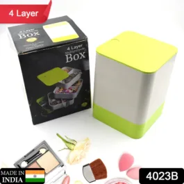 4023B 4 LAYERS JEWELRY BOX, 360 DEGREE ROTATING JEWELRY BOX, JEWELRY AND EARRING ORGANIZER BOX, ACCESSORY STORAGE BOX