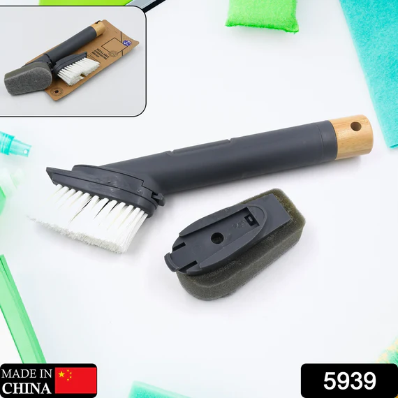 5939 CLEANING BRUSHES SET, SCRUB BRUSH BATHROOM BRUSH, LONG HANDLE LIQUID DISPENSER POT WASHING BRUSH