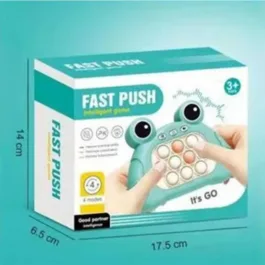 Quick Push Console with Instant Sound Feedback Handheld Fast Speed Pushing Game Pop The Target Interactive Educational Sensory Fidget Toy for Kids Adults Fun Gift for Children 3-12 (Green Frog)