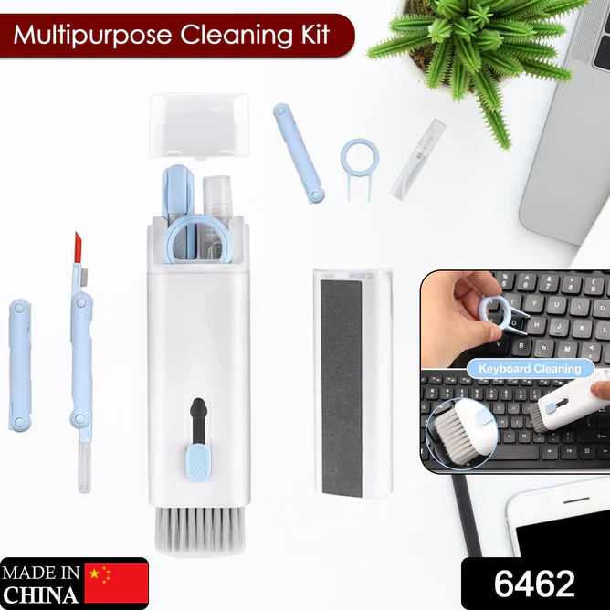 6462 7 IN 1 ELECTRONIC CLEANER KIT, CLEANING KIT FOR MONITOR KEYBOARD AIRPODS, SCREEN DUST BRUSH INCLUDING SOFT SWEEP, SWIPE, AIRPOD CLEANER PEN, KEY PULLER AND SPRAY BOTTLE