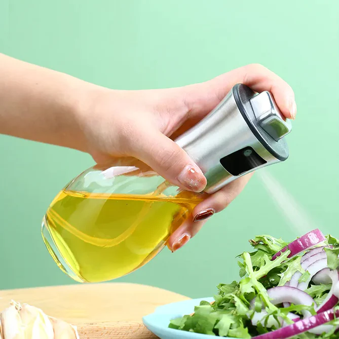 5340 OIL DISPENSER BOTTLE, OIL AND VINEGAR CRUET, OIL SPRAYER DISPENSER, OLIVE OIL DISPENSER 200 ML MIST OIL SPRAY BOTTLE FOR COOKING WITH PLASTIC - Image 2