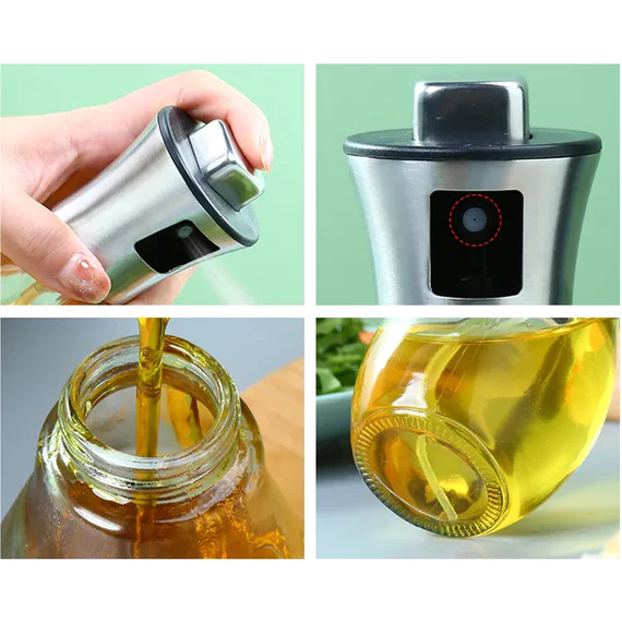 5340 OIL DISPENSER BOTTLE, OIL AND VINEGAR CRUET, OIL SPRAYER DISPENSER, OLIVE OIL DISPENSER 200 ML MIST OIL SPRAY BOTTLE FOR COOKING WITH PLASTIC - Image 3