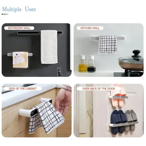 9130A TOWEL RACK & MULTIUSE RACK WITH 2 STICKER FOR HOME & MULTIUSE RACK (47 CM RACK ) - Image 6