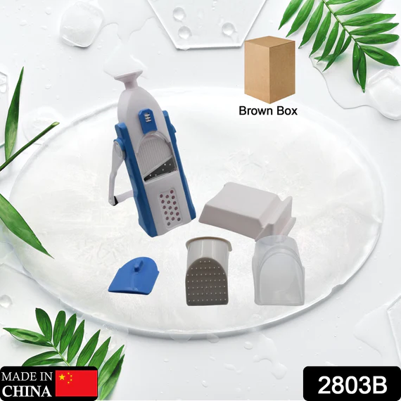 2803B MULTI-FUNCTION TIME SAVING VEGETABLE SLICER CUTTER + JULIENNE 5-IN-1 FOOD VEGETABLE POTATO CHOPPER, GARLIC GRINDER