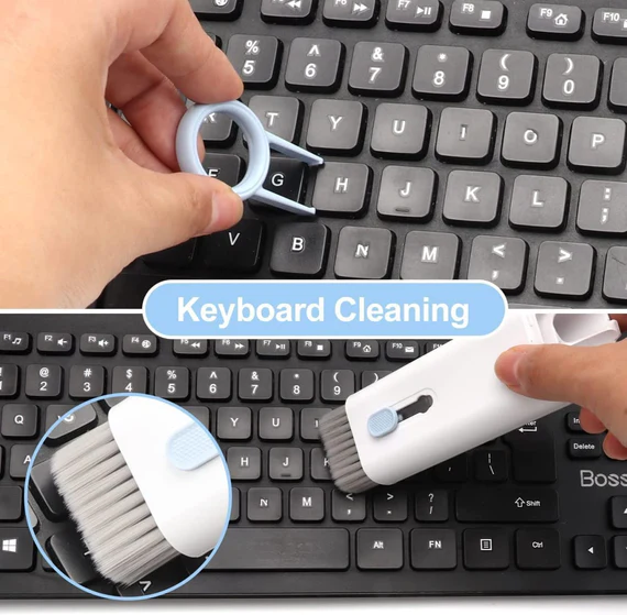 6462 7 IN 1 ELECTRONIC CLEANER KIT, CLEANING KIT FOR MONITOR KEYBOARD AIRPODS, SCREEN DUST BRUSH INCLUDING SOFT SWEEP, SWIPE, AIRPOD CLEANER PEN, KEY PULLER AND SPRAY BOTTLE - Image 6