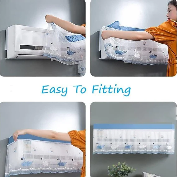 6082 AC COVER AIR CONDITIONING DUST COVER FOLDING DESIGNER AC COVER FOR INDOOR SPLIT 1.5 TON COVER WASHABLE FOLDABLE DUSTPROOF COVER (MIX DESIGN / 1 PC) - Image 5