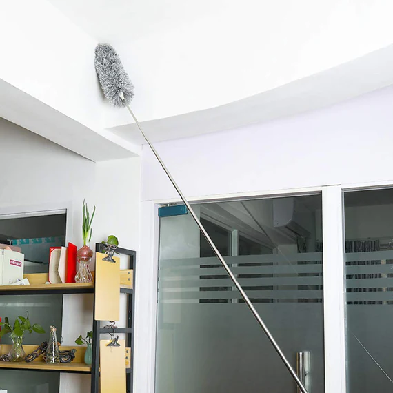 157 MICROFIBER DUSTERS FOR CLEANING, TELESCOPING FEATHER DUSTER WITH 100 INCHES EXTENDABLE HANDLE POLE, DUSTING CLEANING TOOLS FOR CLEANING HIGH CEILING, CEILING FAN, BLINDS, COBWEBS, FURNITURE, CARS - Image 3