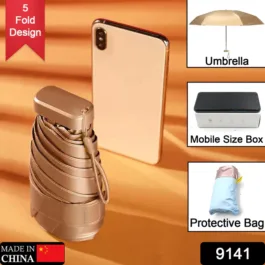9141 TRAVEL POCKET MINI UMBRELLA, PROTECTIVE BAG, MOBILE SIZE BOX OF UMBRELLA, AUTOMATIC SUNNY RAIN COMPACT UMBRELLA, SUNSCREEN QUICK-DRYING SMALL UMBRELLA, MINI COMPACT TRAVEL FOLDING UMBRELLAS
