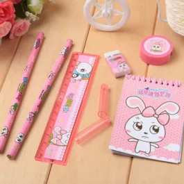 7958 8 IN1 MIX STATIONERY GIFT SET FOR KIDS, STATIONARY SET INCLUDING PENCIL RULER RUBBER PENCIL SHARPENER, PENCIL COVER, SCHOOL, OFFICE PRODUCT GIFT