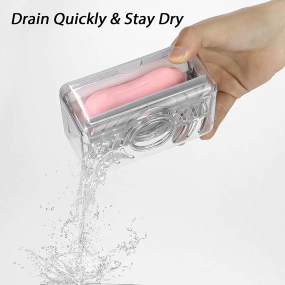 6303 2-IN-1 PORTABLE SOAP ROLLER DISH & SOAP DISPENSER WITH ROLLER AND DRAIN HOLES, MULTIFUNCTIONAL SOAP HOLDER FOAMING SOAP BAR BOX FOR HOME, KITCHEN, BATHROOM - Image 6
