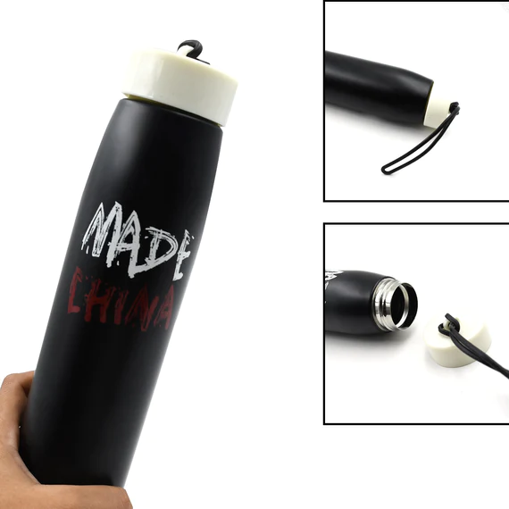 6972 STEEL BOTTLE TRAVEL WATER BOTTLE 320ML FOR HOME , OFFICE & SCHOOL USE. - Image 2