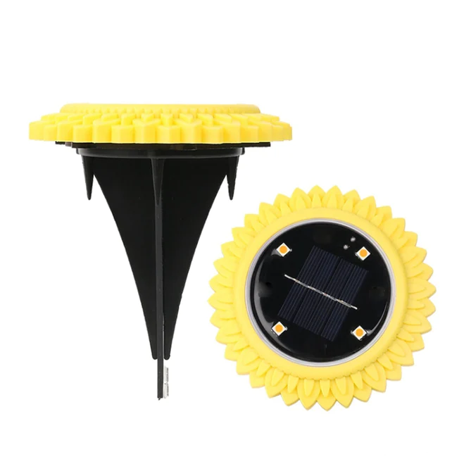 9364 4 PACK SOLAR GROUND LIGHTS, LED SOLAR POWERED DISK LIGHTS OUTDOOR WATERPROOF GARDEN LANDSCAPE LIGHTING FOR YARD DECK LAWN PATHWAY WALKWAY BALCONY DECORATION - Image 2