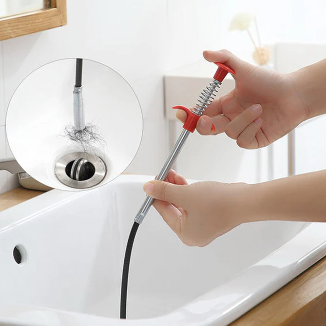 KT01 MULTIFUNCTIONAL CLEANING CLAW PILPE CLEANER DRAINAGE BLOCK REMOVER DRAIN SPRING PIPE DREDGING TOOL, DRAIN CLEANING TOOL FOR HAIR DRAIN DRAIN CLEANER STICKS DRAIN PIPE CLEARER ( 90 CM) - Image 2