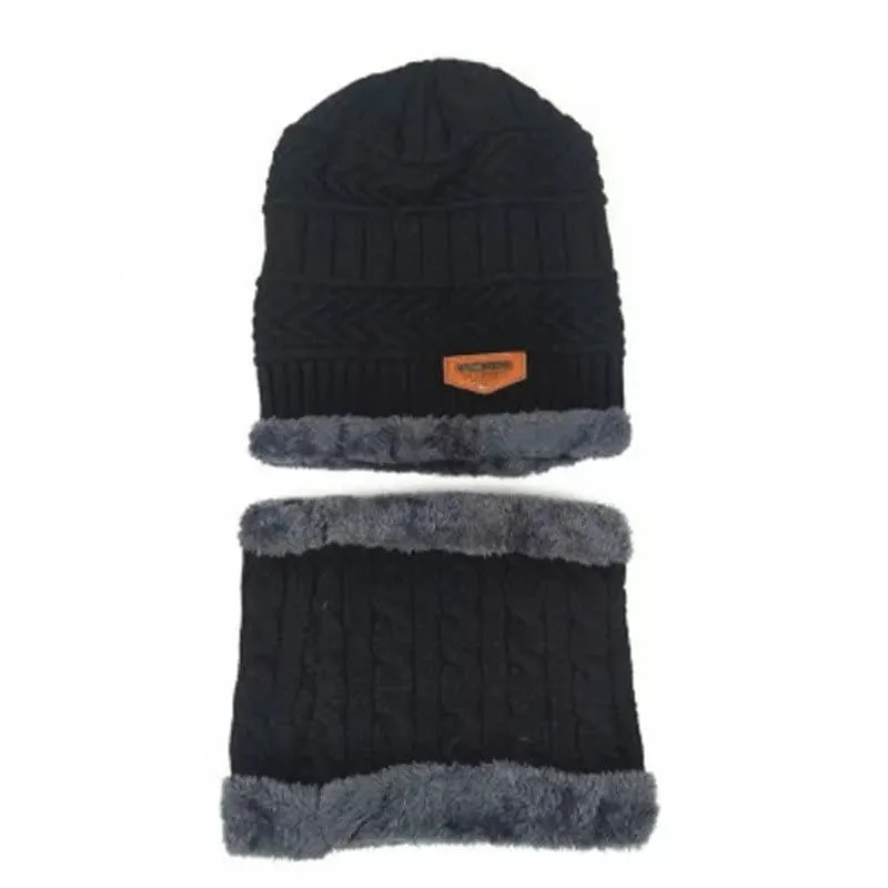 HC01  ULTRA SOFT UNISEX WOOLLEN BEANIE CAP PLUS MUFFLER SCARF - Image 4