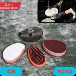KT03 PLASTIC WET AND DRY BRUSH FOR HOME (MULTICOLOR, 3 UNITS)