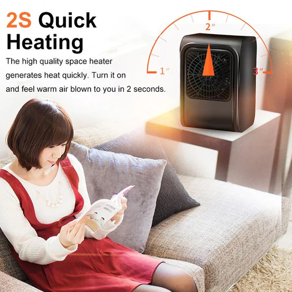 HI01 ROOM HEATER 220V BROWN BOX HEATER FOR OFFICE & BEDROOM USE HEATER - Image 6