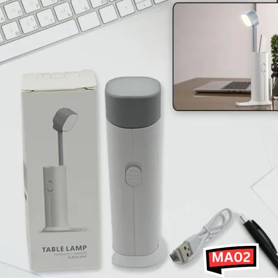 MA02 4 IN 1 CREATIVE DESK LAMP, RECHARGEABLE LED TABLE FLASHLIGHT EYE PROTECTION TABLE LAMP POWER BANK HANDHELD DESK NIGHT LAMP PORTABLE TORCH LIGHT WITH ADJUSTABLE LIGHT HEAD FOR HOME KIDS ROOM BEDROOM OFFICE