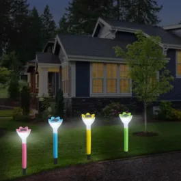 SL06 STREET LIGHT SOLAR FLOWERS LIGHTS ROAD LIGHT FLOWER LANDSCAPE LIGHT DECORATIVE YARD LIGHTS SOLAR LIGHTS GARDEN STAKE FLOWER LIGHTS SOLAR LANDSCAPE LIGHT IN OUTDOOR SPOTLIGHT (2 PC )