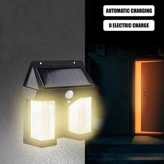 SL07 OUTDOOR SOLAR WALL LAMP OUTDOOR WATERPROOF HIGH QUALITY LAMP INDUCTION GARDEN LAMP GARDEN VILLA NIGHT LAMP DOUBLE LAMP LIGHT (1 PC) - Image 4