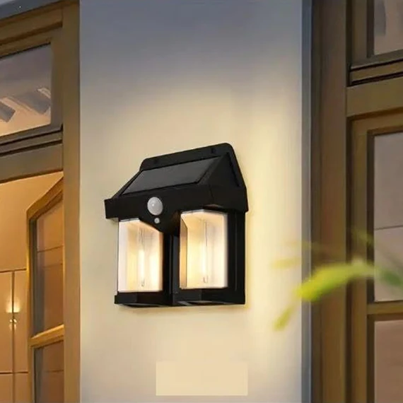SL07 OUTDOOR SOLAR WALL LAMP OUTDOOR WATERPROOF HIGH QUALITY LAMP INDUCTION GARDEN LAMP GARDEN VILLA NIGHT LAMP DOUBLE LAMP LIGHT (1 PC) - Image 7