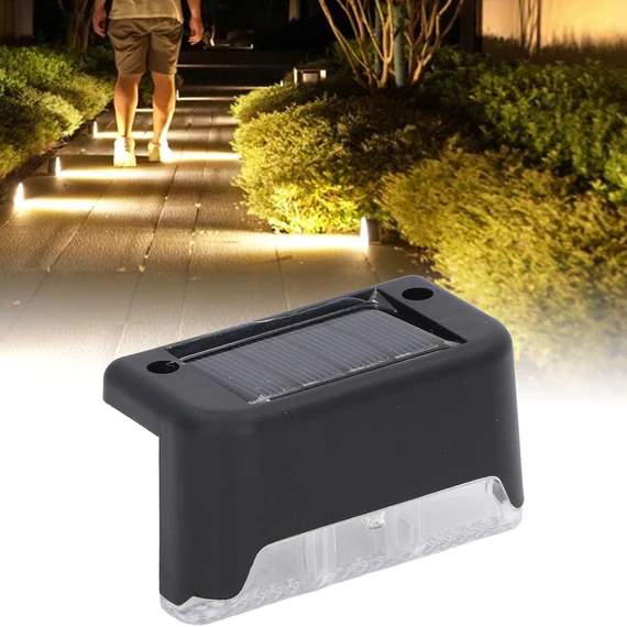 SL03 SOLAR DECORATIVE LIGHTS, WATERPROOF DURABLE GARDEN ATMOSPHERE LIGHTS STAIR LIGHTS RAILING LIGHTS STEP STEPS LIGHTS FOR OUTDOOR PATIO COURTYARD STAIR STEP FENCE PATIO STAIRS,YARD, GARDEN PATHWAY ( 4 PC SET) - Image 3