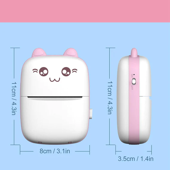 MA10 POCKET MINI PRINTER, MOBILE PHONE BLUETOOTH CONNECTION WIRELESS MINI THERMAL PRINTER WITH ANDROID OR IOS APP FOR PICTURES, PORTABLE SMART PRINTER,CONTAINS 1 ROLLS THERMAL PAPER, WITH FAST PAPER OUTPUT FOR PHOTO IMAGE - Image 8