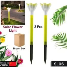 SL06 STREET LIGHT SOLAR FLOWERS LIGHTS ROAD LIGHT FLOWER LANDSCAPE LIGHT DECORATIVE YARD LIGHTS SOLAR LIGHTS GARDEN STAKE FLOWER LIGHTS SOLAR LANDSCAPE LIGHT IN OUTDOOR SPOTLIGHT (2 PC )