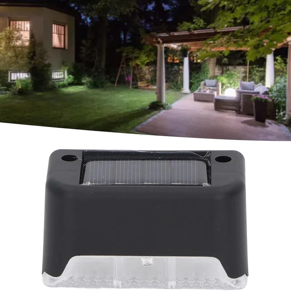 SL03 SOLAR DECORATIVE LIGHTS, WATERPROOF DURABLE GARDEN ATMOSPHERE LIGHTS STAIR LIGHTS RAILING LIGHTS STEP STEPS LIGHTS FOR OUTDOOR PATIO COURTYARD STAIR STEP FENCE PATIO STAIRS,YARD, GARDEN PATHWAY ( 4 PC SET) - Image 6
