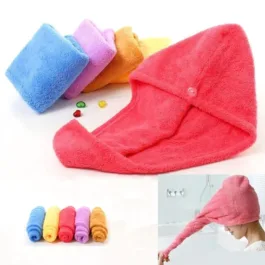 142 MICROFIBER HAIR WRAP TOWEL CAP, QUICK TURBAN HAIR-DRYING ABSORBENT MICROFIBER TOWEL / DRY SHOWER CAPS (1 PC)