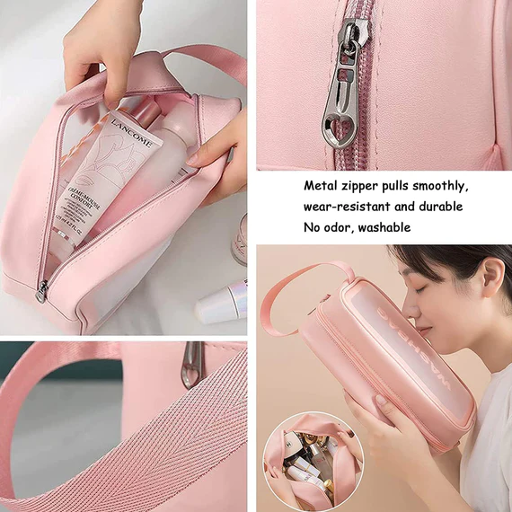 135 COSMETIC POUCH, MAKE UP BAG FOR HOME & TRAVEL, TOILETRY BAG FOR COSMETICS, BRUSHES, ACCESSORIES SET OF 3 SMALL, MEDIUM & BIG - WASH BAG - Image 7