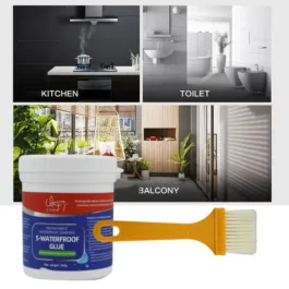 152 TRANSPARENT WATERPROOF GLUE 300G WITH BRUSH, LEAKAGE PROTECTION OUTDOOR BATHROOM WALL TILE WINDOW ROOF, ANTI-LEAKAGE AGENT, SEALANT GLUE, ROOF SEALANT WATERPROOF GEL