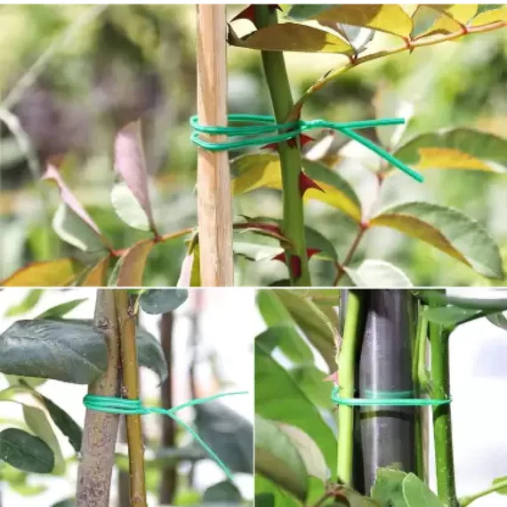 127 GARDEN WIRE, STURDY PLANT TIES FOR SUPPORT, GARDEN TIES WITH CUTTER FOR TOMATOES VINES, PLANT WIRE TIE WIRE FOR INDOOR, OUTDOOR, HOME AND OFFICE USE (50 MTR) - Image 6