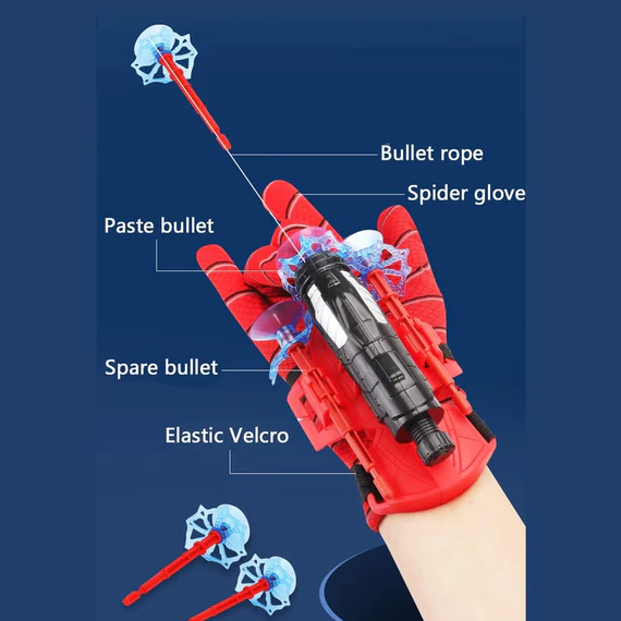 132 WEB SHOOTER TOY FOR KIDS FANS, LAUNCHER WRIST GLOVES TOYS FOR KIDS, BOYS SUPERHERO GLOVES ROLE-PLAY TOY COSPLAY, STICKY WALL SOFT BOMB FUNNY CHILDREN'S EDUCATIONAL TOYS - Image 4