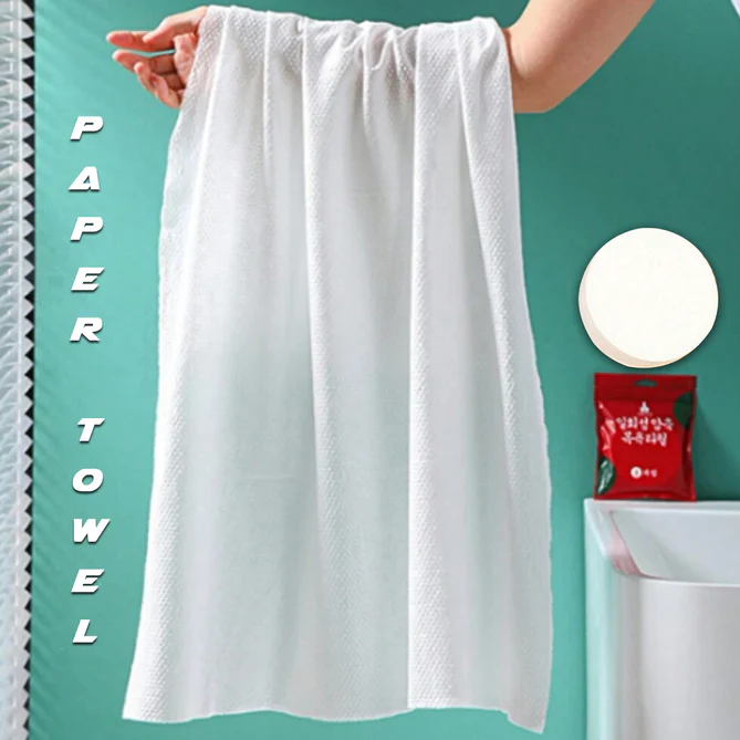 128 COMPRESSED TOWELS PORTABLE DISPOSABLE COMPRESSED COTTON COIN TISSUE TOWEL FOR TRAVEL, CAMPING, HIKING, SPORT, BEAUTY SALON, HOME HAND WIPES (28X40 INCH)