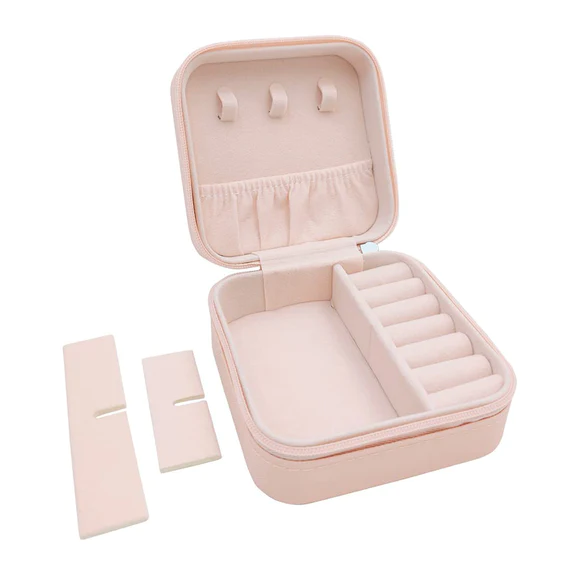 178 JEWELLERY BOX FOR WOMEN, MINI PORTABLE JEWELRY BOX ORGANISER,PU LEATHER JEWLERRYING DISPLAY HOLDER, SMALL TRAVEL JEWELLERY BOX FOR GIRLS, WOMEN, MOTHER, DAUGHTE, TRAVEL RING, PENDANT, EARRING, NECKLACE STORAGE CASE - Image 3