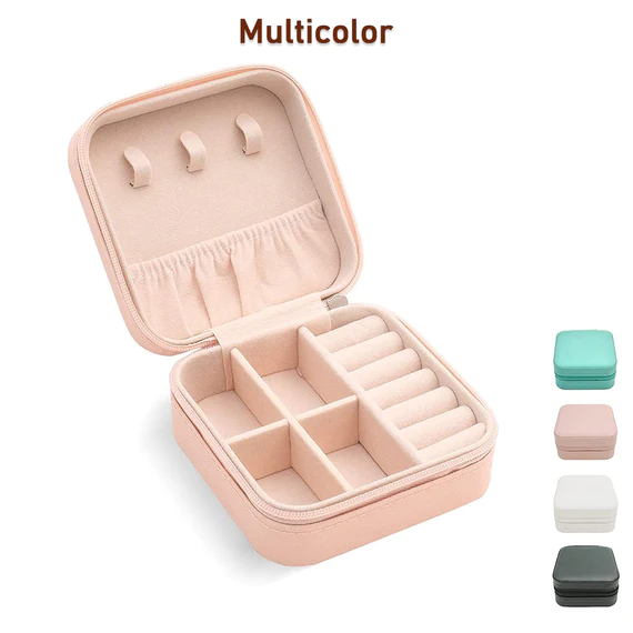 178 JEWELLERY BOX FOR WOMEN, MINI PORTABLE JEWELRY BOX ORGANISER,PU LEATHER JEWLERRYING DISPLAY HOLDER, SMALL TRAVEL JEWELLERY BOX FOR GIRLS, WOMEN, MOTHER, DAUGHTE, TRAVEL RING, PENDANT, EARRING, NECKLACE STORAGE CASE - Image 2
