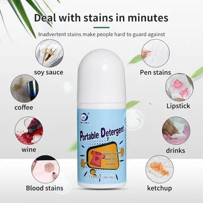 129 CLOTHES STAIN REMOVER BEAD DESIGN EMERGENCY STAIN RESCUE ROLLER-BALL CLEANER FOR NATURAL FABRIC REMOVES OIL ALMOST ALL TYPES OF FABRICS - Image 5