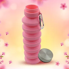 192 FOLDABLE WATER BOTTLE, BPA FREE, FDA APPROVED, FOOD-GRADE SILICONE LEAK PROOF PORTABLE SPORTS TRAVEL WATER BOTTLE FOR OUTDOOR, GYM, HIKING (1 PC / 24 CM FOLDABLE)