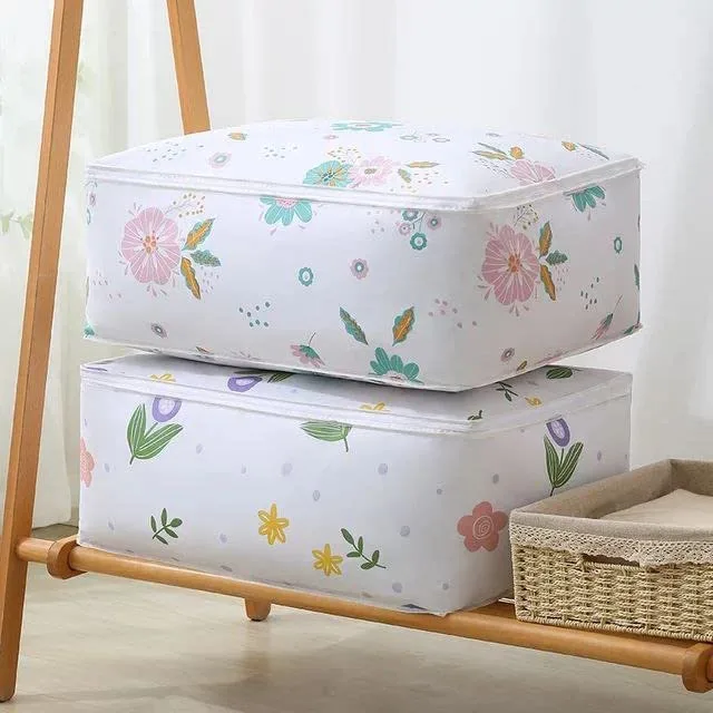 199 Storage Organizer, Moisture Proof Mildew Proof Dust Proof Quilt Storage Bags, for Storing Quilts Coats, Jackets Home Use Pillows, Blankets Underbed Storage Bag (57 x 40 x22 CM) - Image 7