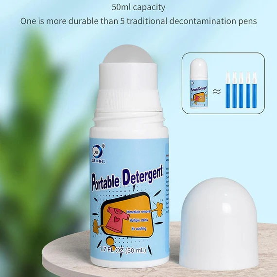 129 CLOTHES STAIN REMOVER BEAD DESIGN EMERGENCY STAIN RESCUE ROLLER-BALL CLEANER FOR NATURAL FABRIC REMOVES OIL ALMOST ALL TYPES OF FABRICS - Image 7