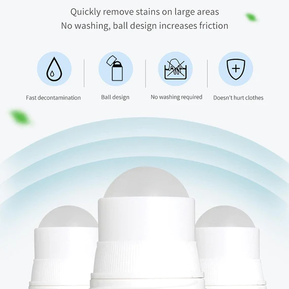 129 CLOTHES STAIN REMOVER BEAD DESIGN EMERGENCY STAIN RESCUE ROLLER-BALL CLEANER FOR NATURAL FABRIC REMOVES OIL ALMOST ALL TYPES OF FABRICS - Image 3