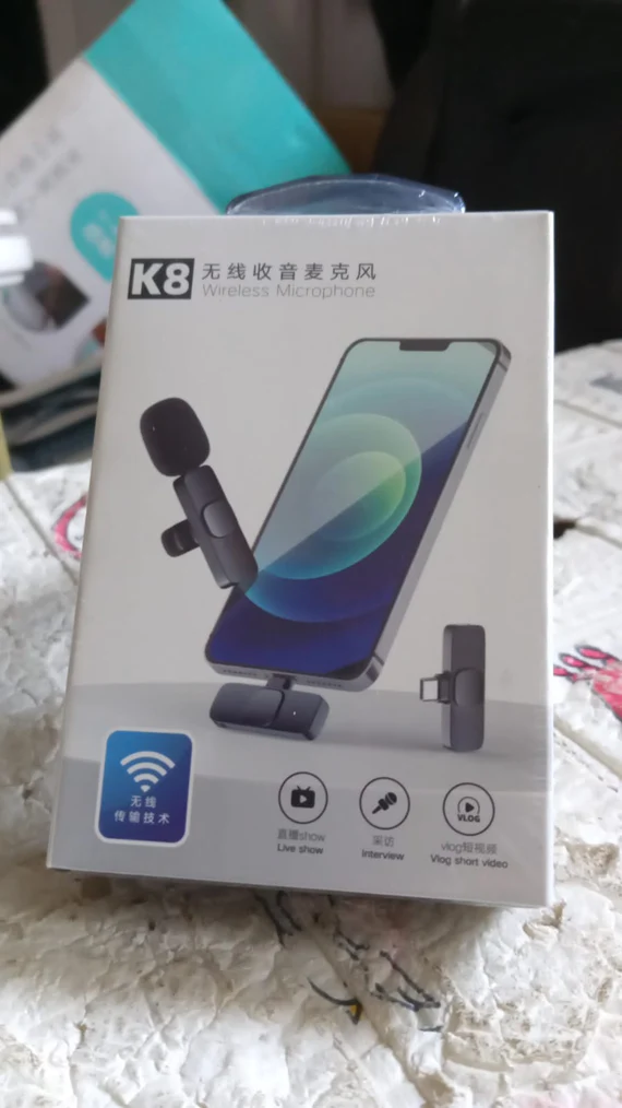 136  INTELLIGENT NOISE CANCELLING LIVE STREAMING CLIP ON MICROPHONE FOR TYPE-C & FOR IPHONE WITH CHARGING MINI WIRELESS LAPEL COLLAR MICROPHONE - Image 2