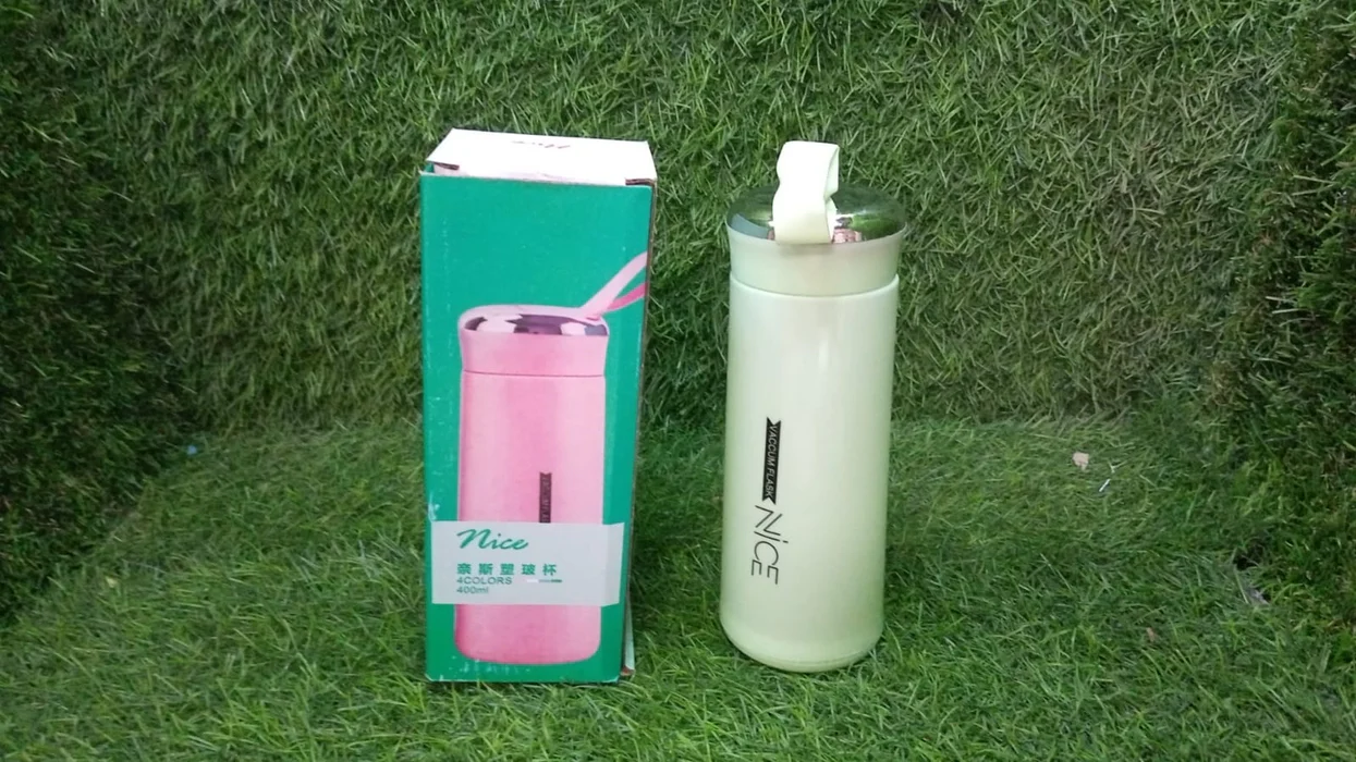 501  OUTDOOR SPORT WATER BOTTLE 400ML LEAK PROOF BPA-FREE FOR TRAVEL COLD AND HOT WATER GLASS WATER BOTTLE WITH DAILY WATER INTAKE FOR GYM AND CHILDREN - Image 6