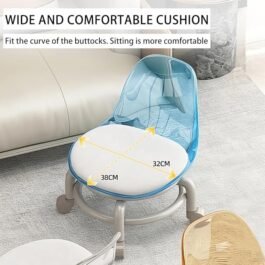 504 LOW ROUND ROLLING STOOL WITH WHEELS PEDICURE STOOL FOR FITNESS OFFICE GARAGE | HOME & GARDEN | FURNITURE | BENCHES, STOOLS MULTI-COLOR (1 PC)